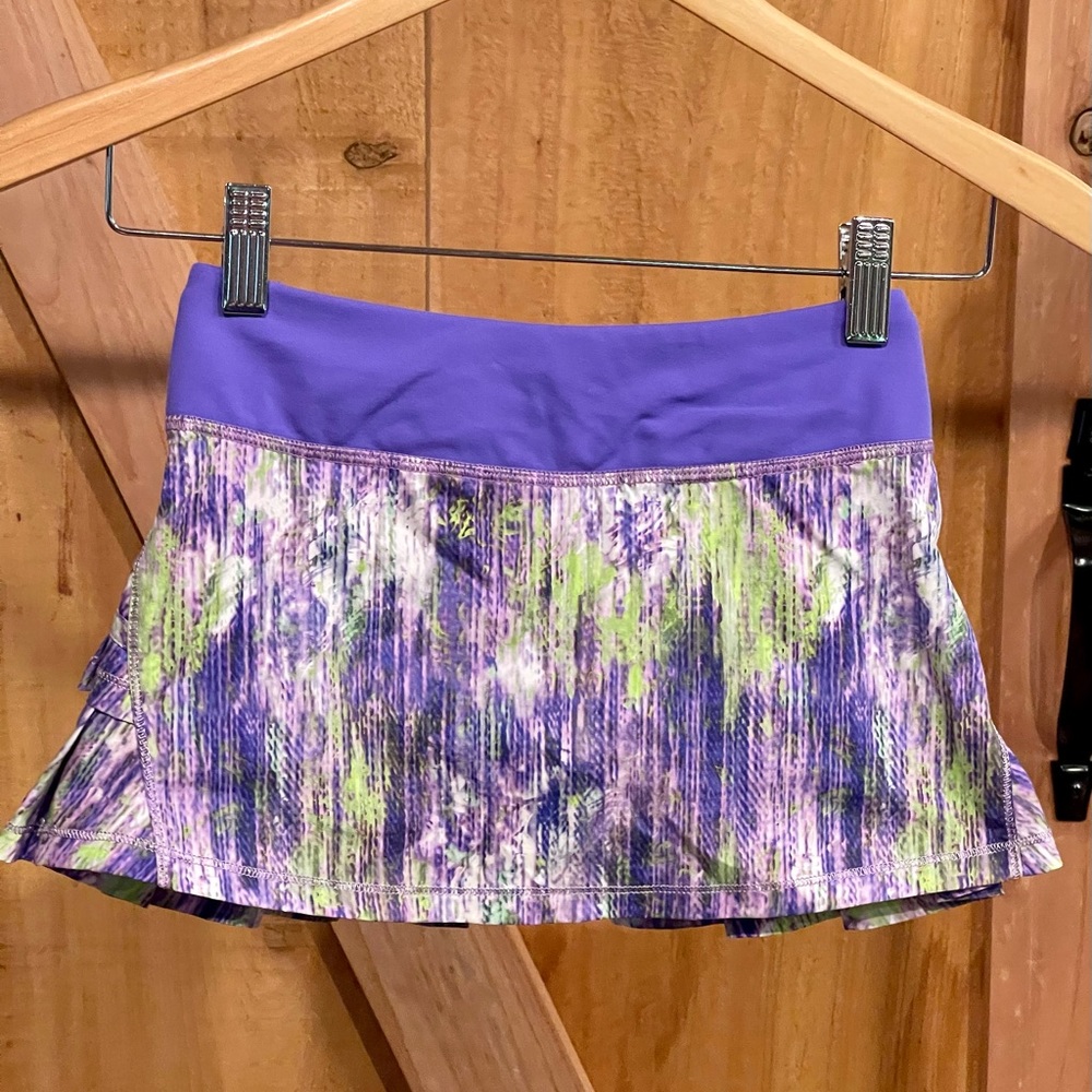 Ivivva girls size 7 purple and multi-colored skort